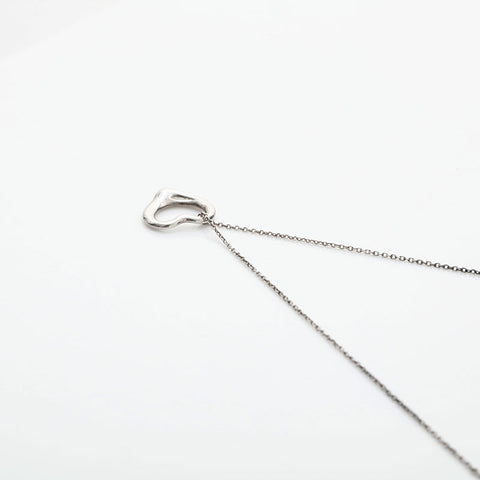 TIFFANY&Co. 925 Open Heart Necklace Silver WS23099