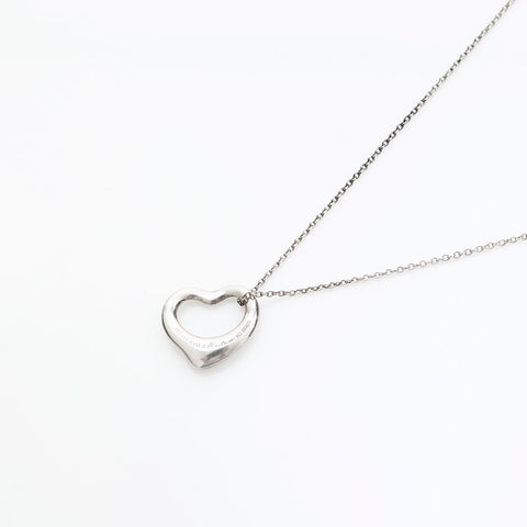 TIFFANY&Co. 925 Open Heart Necklace Silver WS23099
