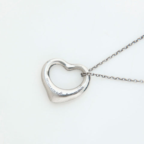 TIFFANY&Co. 925 Open Heart Necklace Silver WS23099