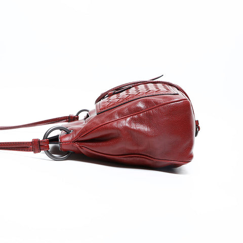 BOTTEGAVENETA INTRECCIATO Shoulder Bag Red WS23101