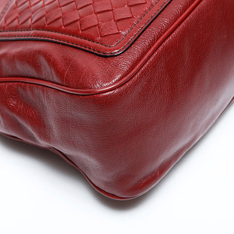 BOTTEGAVENETA INTRECCIATO Shoulder Bag Red WS23101