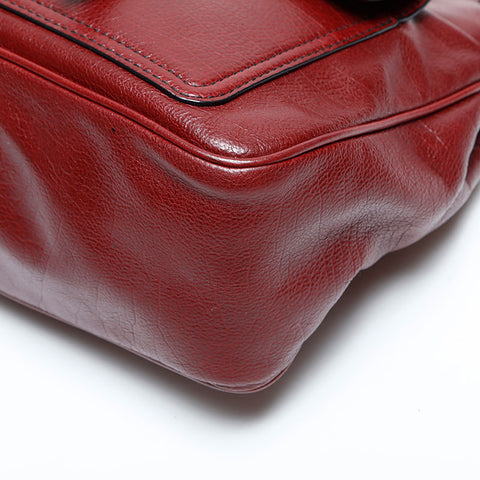 BOTTEGAVENETA INTRECCIATO Shoulder Bag Red WS23101