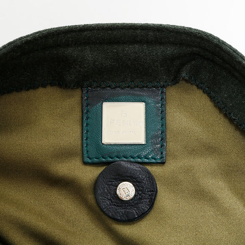 FENDI Cotton Mamma Bucket Shoulder Bag green WS23103