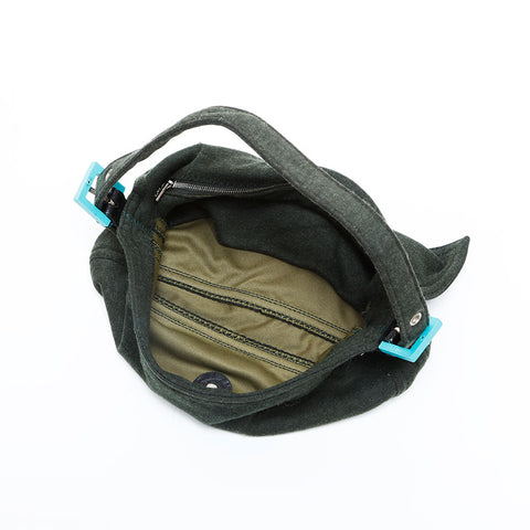 FENDI Cotton Mamma Bucket Shoulder Bag green WS23103