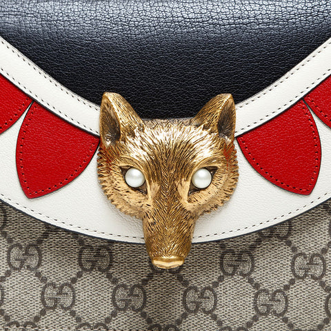 GUCCI Small Fox Top Handle 2-Way Bag Handbag Brown WS23104