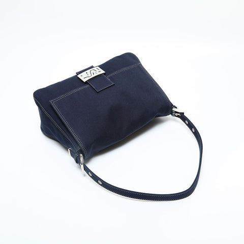 FENDI denim mamma bucket Shoulder Bag Navy WS23106