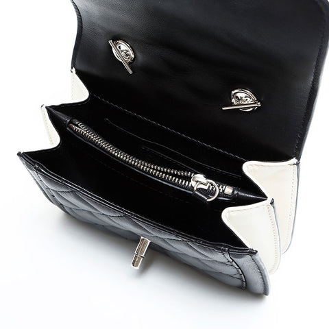 CHANEL No. 17 2012-2013 Mini Matelasse Chain Lambskin Shoulder Bag black WS23109