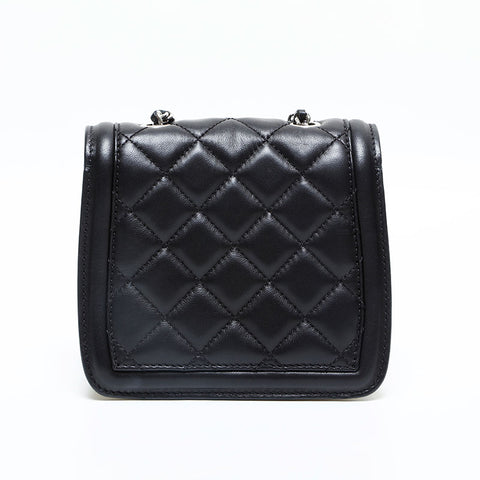 CHANEL No. 17 2012-2013 Mini Matelasse Chain Lambskin Shoulder Bag black WS23109
