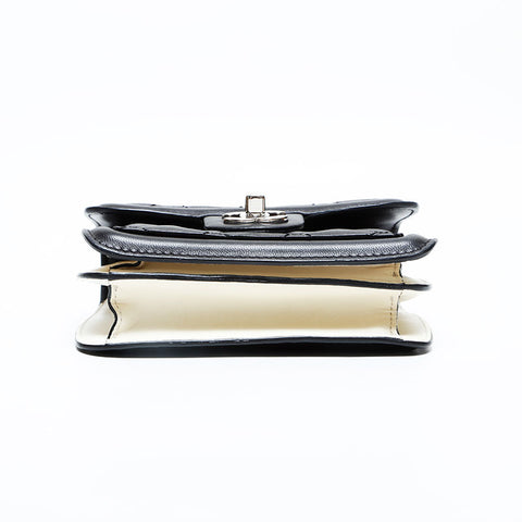 CHANEL Nr. 17 2012-2013 Mini Matelasse Chain Lammleder Umhängetasche schwarz WS23109