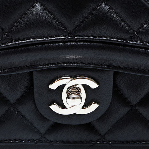 CHANEL No. 17 2012-2013 Mini Matelasse Chain Lambskin Shoulder Bag black WS23109