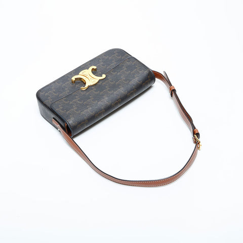 CELINE Claude Triomphe Shoulder Bag Brown WS23110