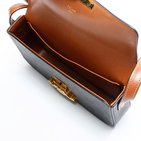 CELINE Claude Triomphe Shoulder Bag Brown WS23110