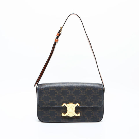 CELINE Claude Triomphe Shoulder Bag Brown WS23110