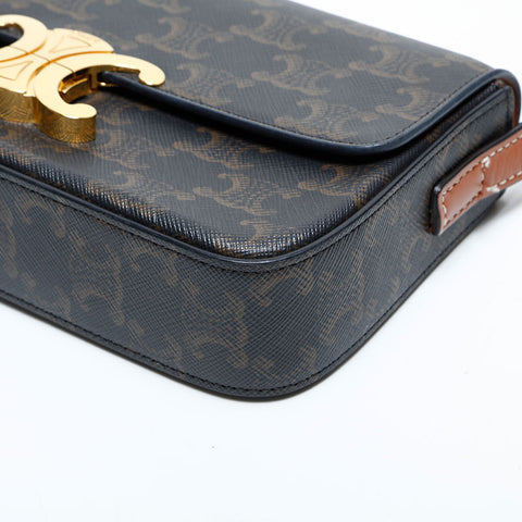 CELINE Claude Triomphe Shoulder Bag Brown WS23110
