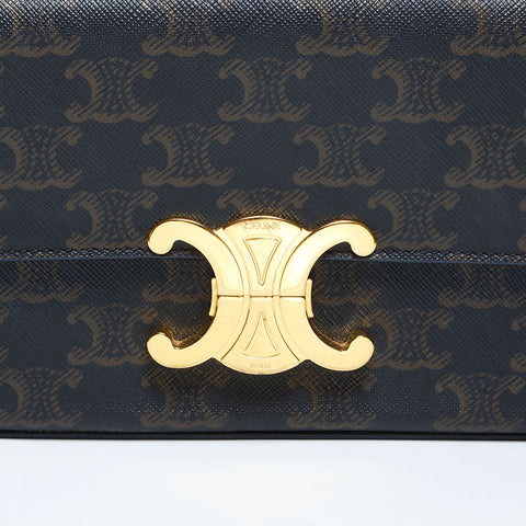 CELINE Claude Triomphe Shoulder Bag Brown WS23110