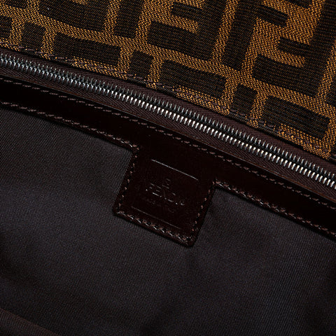FENDI Zucca Mamma Bucket Shoulder Bag Brown WS23111