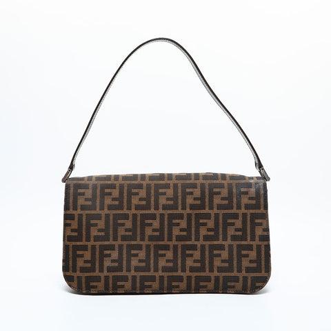 FENDI Zucca Mamma Bucket Shoulder Bag Brown WS23111