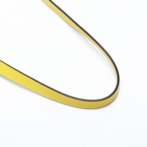 CELINE Nano Luggage 2way Leather Handbag yellow WS23112