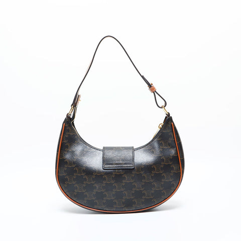 CELINE Ava Triomphe Hobo Shoulder Bag Brown WS23114