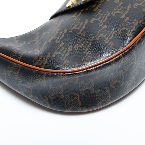 CELINE Ava Triomphe Hobo Shoulder Bag Brown WS23114