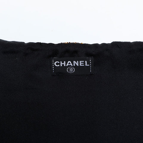 CHANEL No. 5 1997-1999 Sequin COCO Mark Evening Handbag Brown WS23115