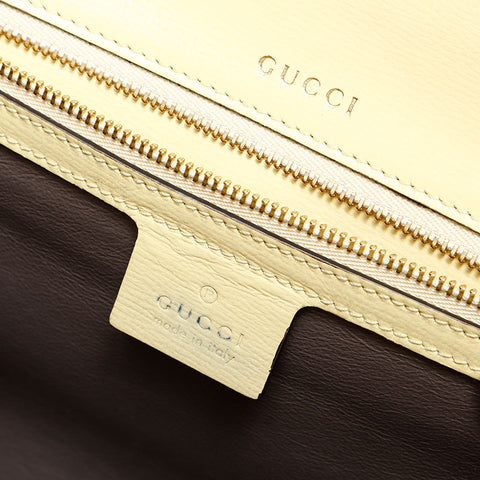 GUCCI Leather 2way Sylvie Handbag yellow WS23118