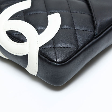 CHANEL No.8 2003-2004 Cambon Line COCO Mark Shoulder Bag black WS23119