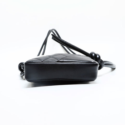 CHANEL No.8 2003-2004 Cambon Line COCO Mark Shoulder Bag black WS23119