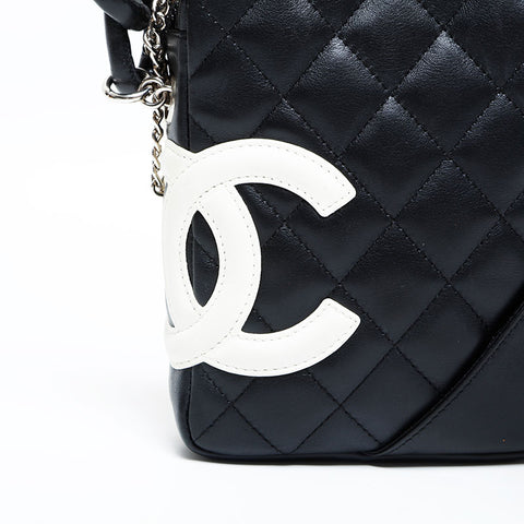 CHANEL No.8 2003-2004 Cambon Line COCO Mark Shoulder Bag black WS23119