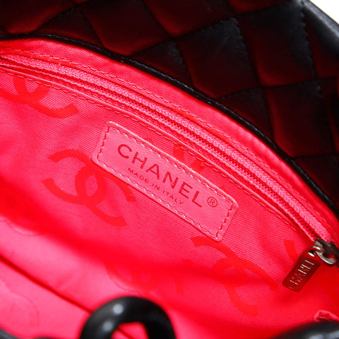 CHANEL No. 8 2003-2004 Lambskin Cambon Line Handbag black WS23123