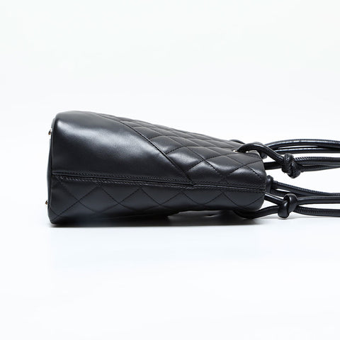 CHANEL No. 8 2003-2004 Lambskin Cambon Line Handbag black WS23123
