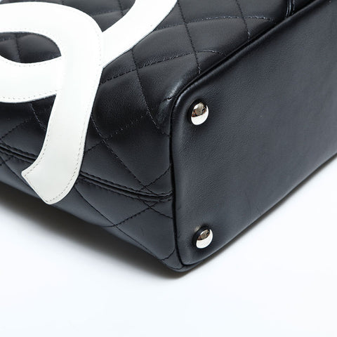 CHANEL No. 8 2003-2004 Lambskin Cambon Line Handbag black WS23123