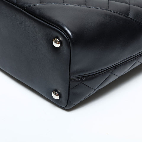 CHANEL No. 8 2003-2004 Lambskin Cambon Line Handbag black WS23123