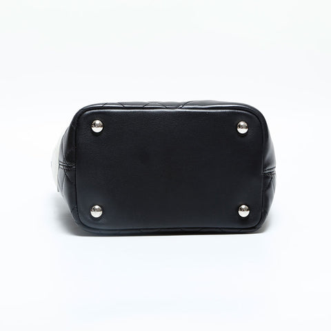 CHANEL No. 8 2003-2004 Lambskin Cambon Line Handbag black WS23123