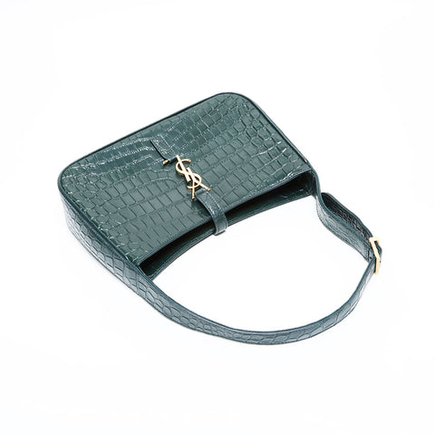 YVES SAINT LAURENT Embossed Leather Le Cincassette Shoulder Bag green WS23124