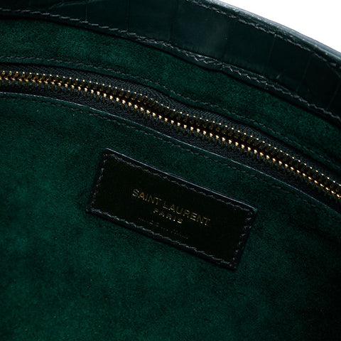 YVES SAINT LAURENT Embossed Leather Le Cincassette Shoulder Bag green WS23124