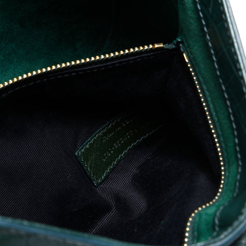 YVES SAINT LAURENT Embossed Leather Le Cincassette Shoulder Bag green WS23124