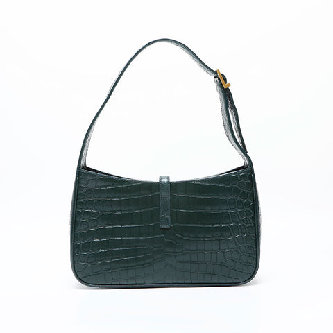 YVES SAINT LAURENT Embossed Leather Le Cincassette Shoulder Bag green WS23124