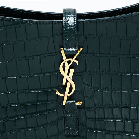 YVES SAINT LAURENT Embossed Leather Le Cincassette Shoulder Bag green WS23124