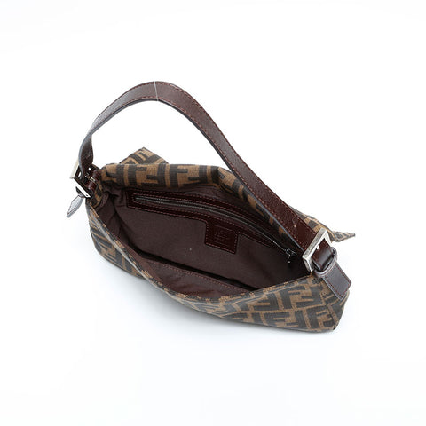 FENDI Zucca Mamma Bucket Shoulder Bag Brown WS23125