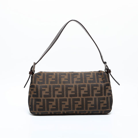 FENDI Zucca Mamma Bucket Shoulder Bag Brown WS23125