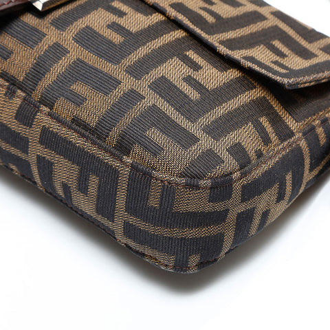 FENDI Zucca Mamma Bucket Shoulder Bag Brown WS23125