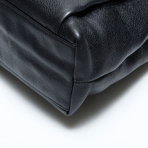 CHANEL Caviar Skin Turn Lock Chain Shoulder Bag black WS23126