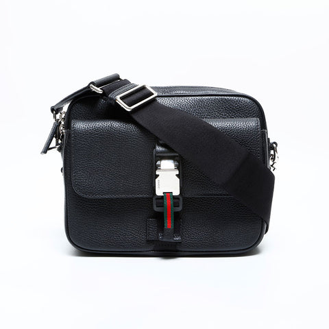 GUCCI Leather Soft Grained Leather Crossbody Bag Shoulder Bag black WS23127
