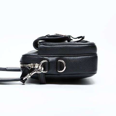 GUCCI Leather Soft Grained Leather Crossbody Bag Shoulder Bag black WS23127