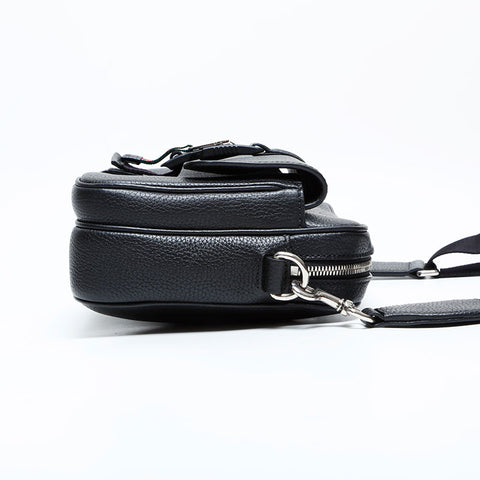GUCCI Leather Soft Grained Leather Crossbody Bag Shoulder Bag black WS23127