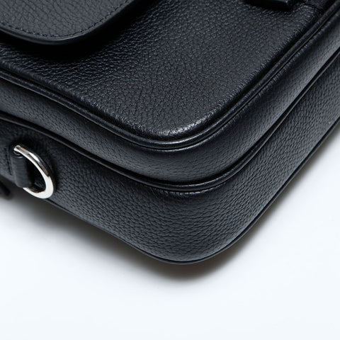 GUCCI Leather Soft Grained Leather Crossbody Bag Shoulder Bag black WS23127