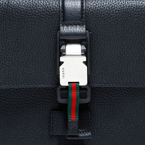 GUCCI Leather Soft Grained Leather Crossbody Bag Shoulder Bag black WS23127