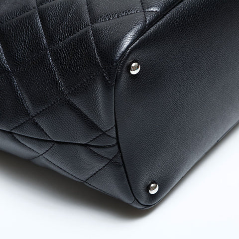 CHANEL No. 18 2013-2014 Caviar Skin COCO Mark Tote Bag Shoulder Bag black WS23130