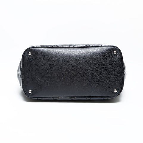 CHANEL No. 18 2013-2014 Caviar Skin COCO Mark Tote Bag Shoulder Bag black WS23130